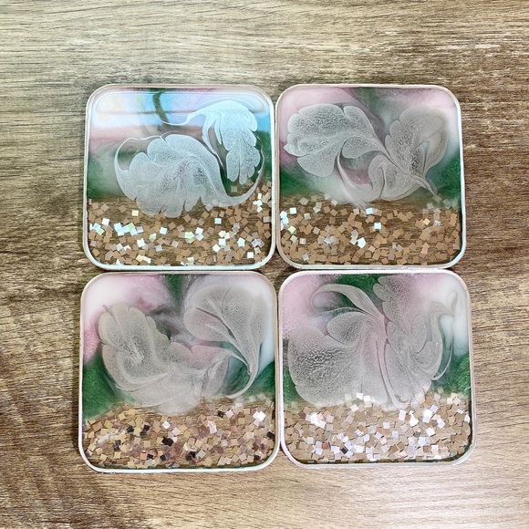 Resin Coasters, handmade gift, home decor - Picture 9 of 9